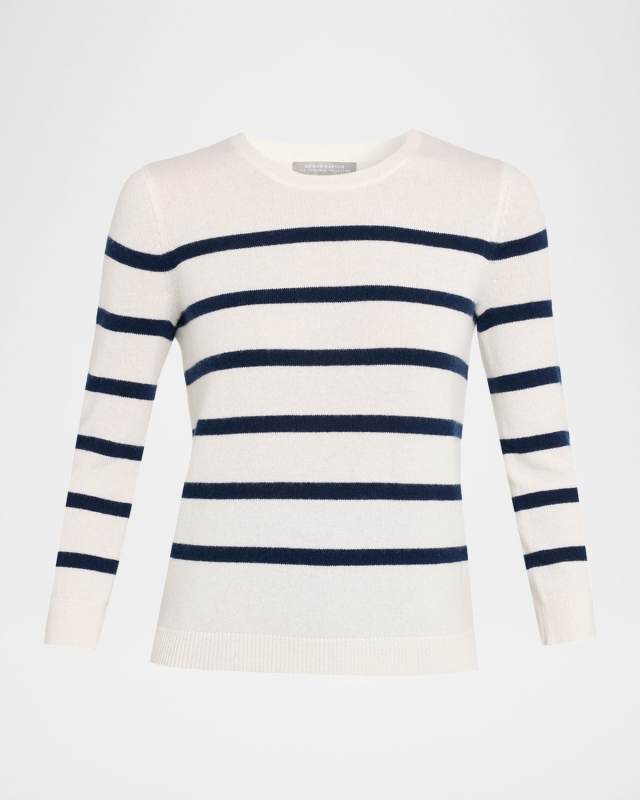 Cashmere Striped Crewneck